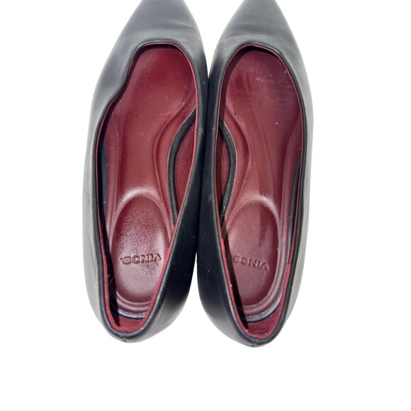 Vince Isabel Women's Shoes Pump Black Leather Pointed Slip On Office Size 5 - Picture 6 of 8